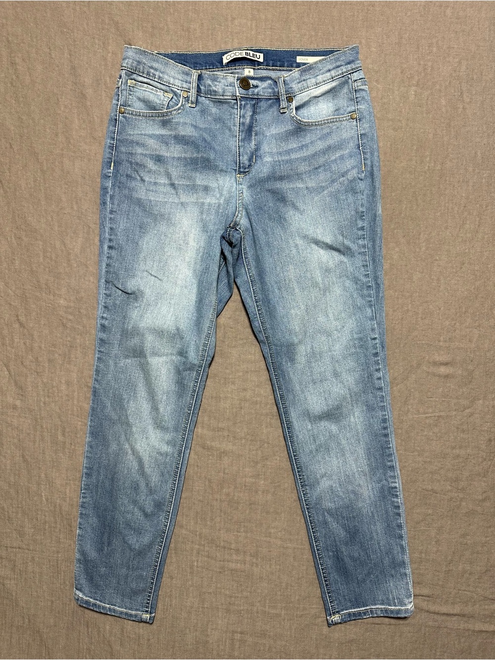 Code Bleu Light Wash Crop Jeans